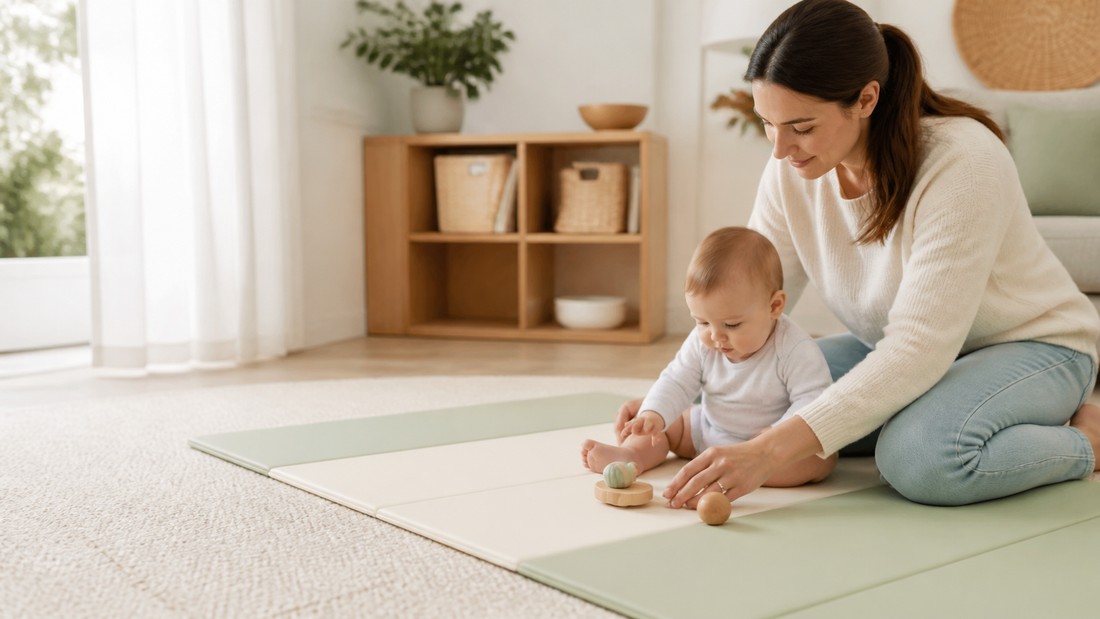 How to Set Up a Simple Floor Play Area for a Young Baby