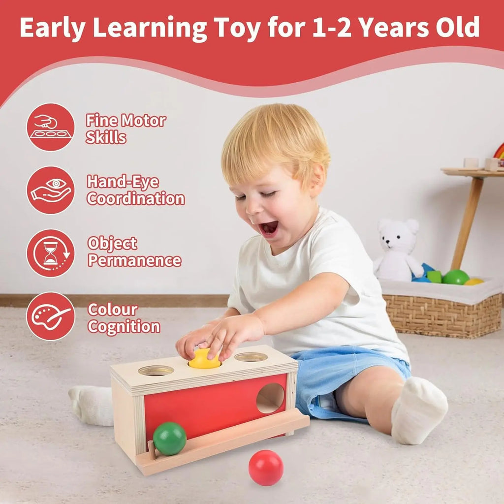 Montessori Wooden Rainbow Spinning Drum with Mirror - Hero Product View