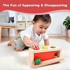 Montessori Wooden Rainbow Spinning Drum with Mirror - Detail View 7