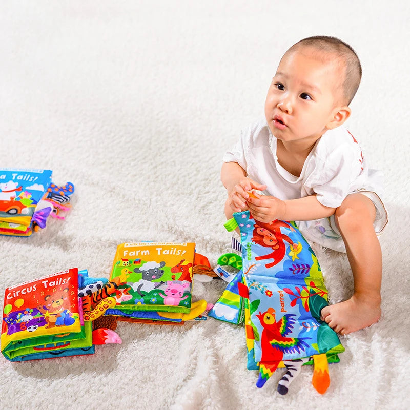 Soft Touch Early Discovery Farm Animal Cloth Activity Book - Lifestyle & In-Use Detail