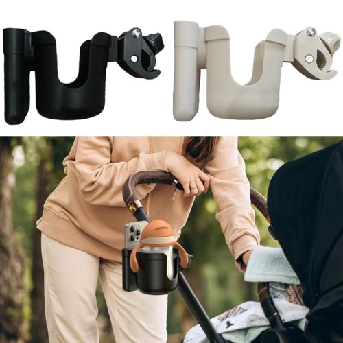 2-in-1 Stroller Handlebar Cup Holder & 360° Phone Mount Clamp - AmaraKin Nursery & Family Essentials (Photo 2)