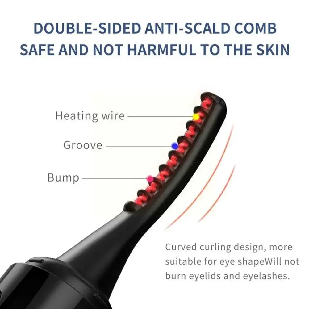 Electric Heated Eyelash Curler with Thermal Silicone Comb - AmaraKin Nursery & Family Essentials (Photo 6)