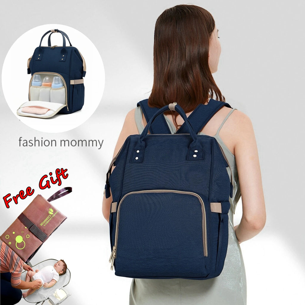 Multi-Pocket Insulated Baby Nappy Bag Backpack - Detail View 8