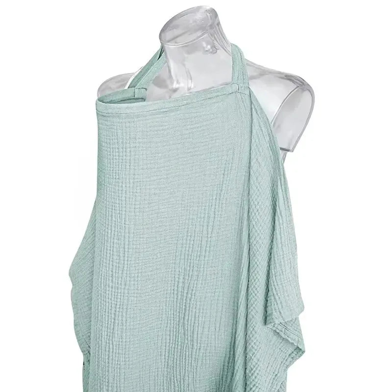 Nursing Cover Breathable Cotton Muslin, Breastfeeding Privacy Apron