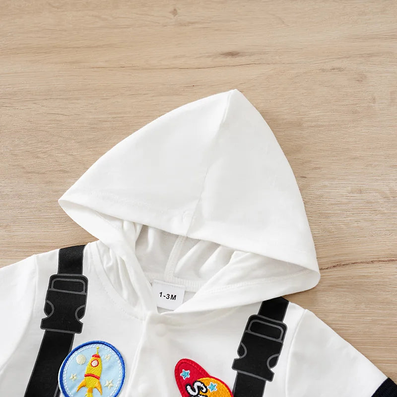 Baby Astronaut Romper 100% Cotton, Short-Sleeve 0-18 Months