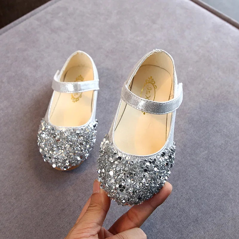 Girls Glitter Princess Shoes, Toddler Dance and Party Sandals