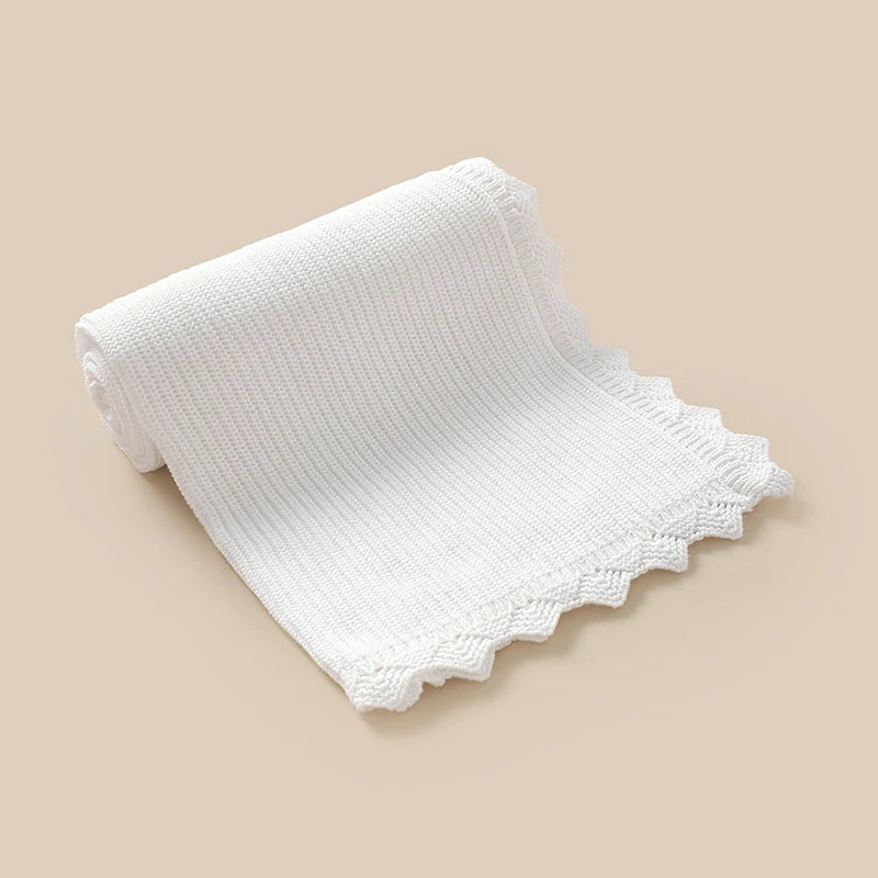 Baby Stroller Blanket Cotton Knitted, 90x70cm Swaddle Wrap