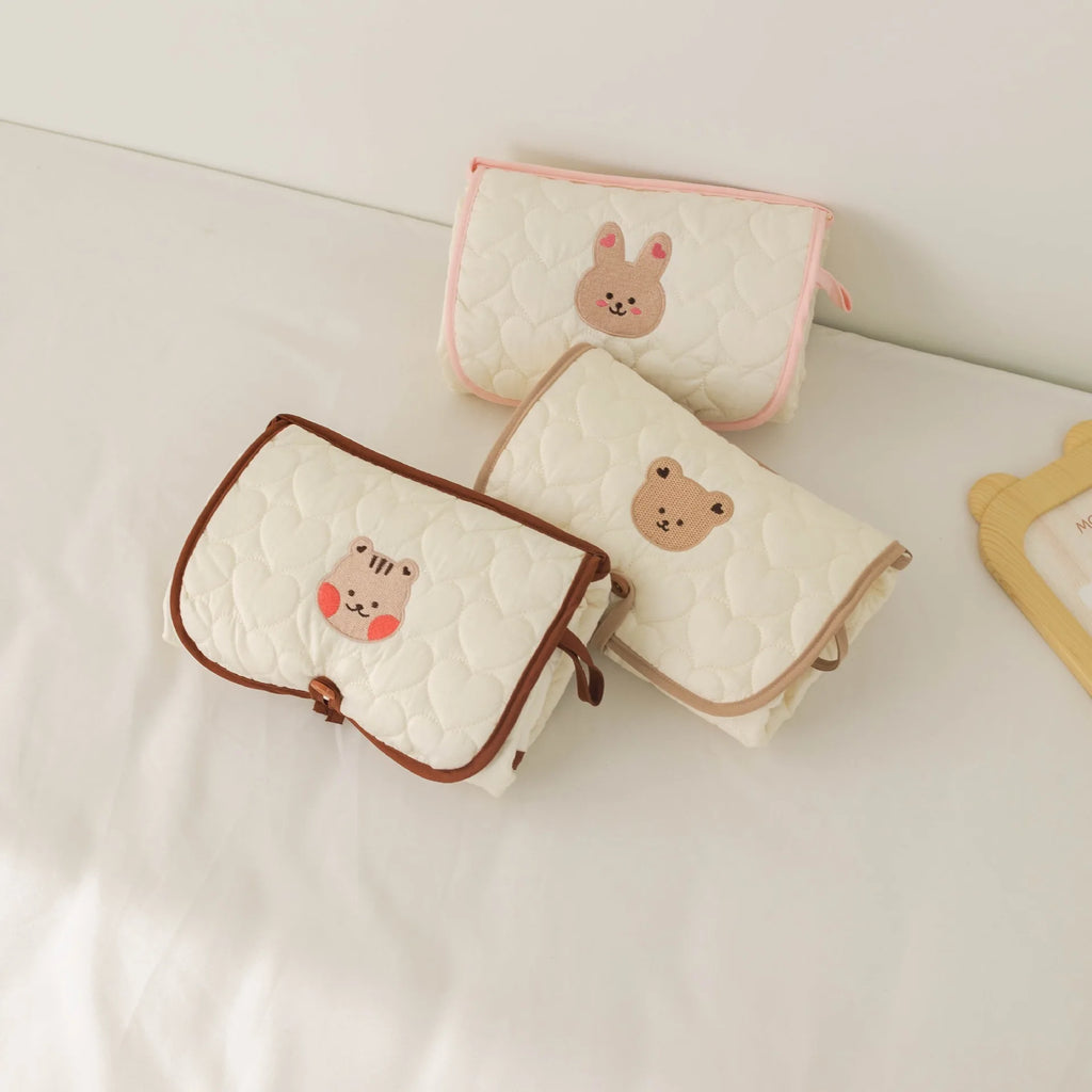 Portable Folding Nappy Changing Clutch with Built-in Head Cushion - AmaraKin Nursery & Family Essentials (Photo 1)