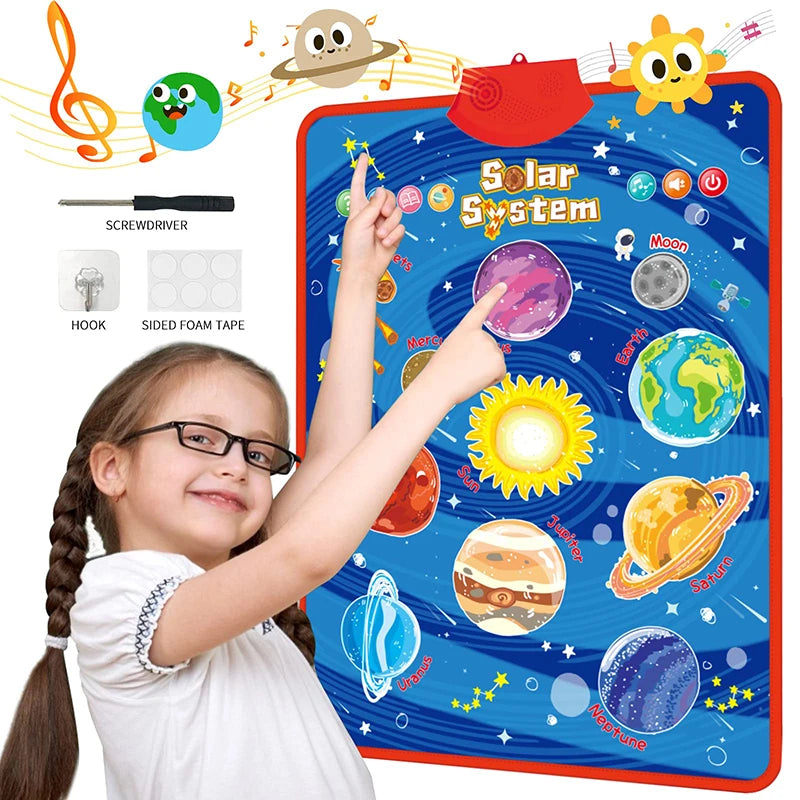 Electronic Alphabet Wall Chart, Talking ABC 123 Learning Poster for Toddlers