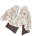 Baby Girl Knitted Cardigan, Warm Toddler Sweater Autumn Winter
