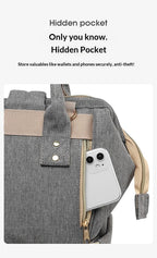 Multi-Pocket Insulated Baby Nappy Bag Backpack - Detail View 3