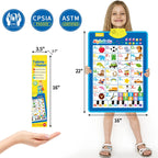 Electronic Alphabet Wall Chart, Talking ABC 123 Learning Poster for Toddlers
