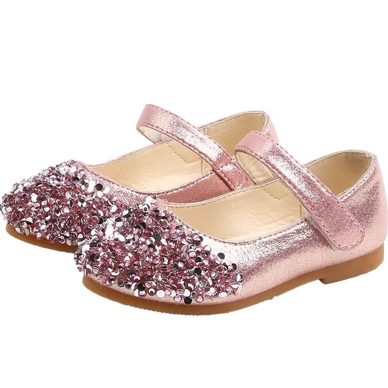 Girls Glitter Princess Shoes, Toddler Dance and Party Sandals