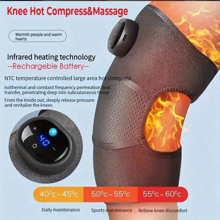 Cordless Heated Vibration Knee & Joint Massager Wrap - AmaraKin Nursery & Family Essentials (Photo 5)