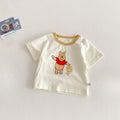 Kids 2-Piece Summer Set, T-Shirt and Denim Strap Shorts