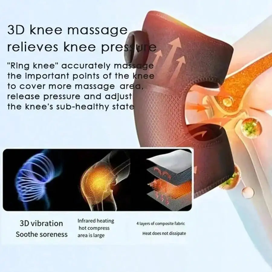 Cordless Heated Vibration Knee & Joint Massager Wrap - AmaraKin Nursery & Family Essentials (Photo 4)