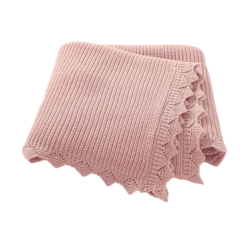 Baby Stroller Blanket Cotton Knitted, 90x70cm Swaddle Wrap
