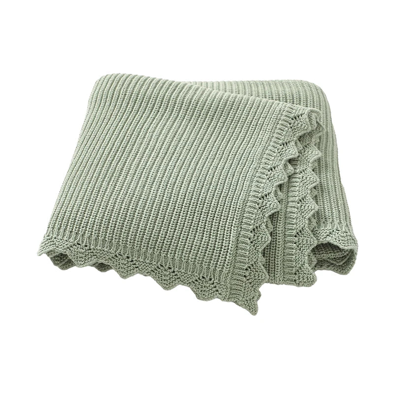 Baby Stroller Blanket Cotton Knitted, 90x70cm Swaddle Wrap
