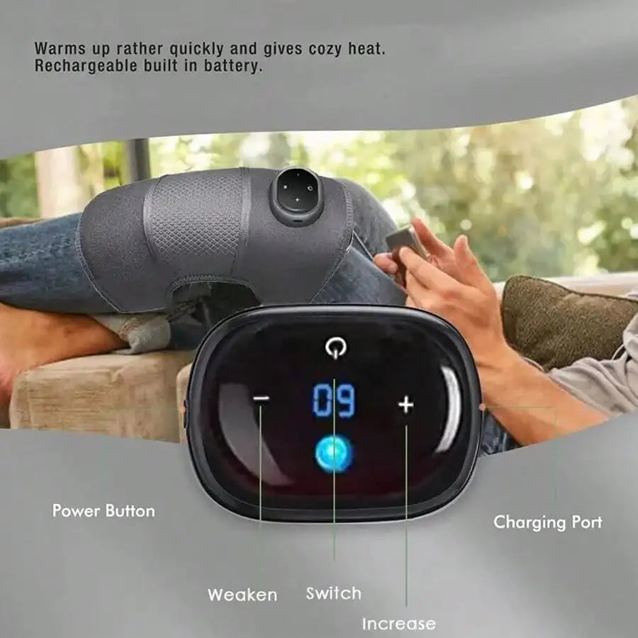 Cordless Heated Vibration Knee & Joint Massager Wrap - AmaraKin Nursery & Family Essentials (Photo 6)