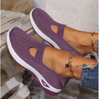 Women's Knitted Sneakers Breathable, Low-Top Casual Shoes