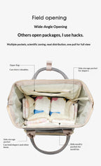 Multi-Pocket Insulated Baby Nappy Bag Backpack - Detail View 4