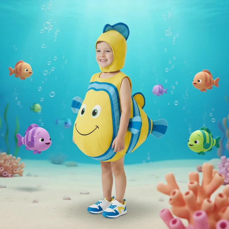 Toddler Clownfish Costume, Kids Dress-Up Role Play Outfit