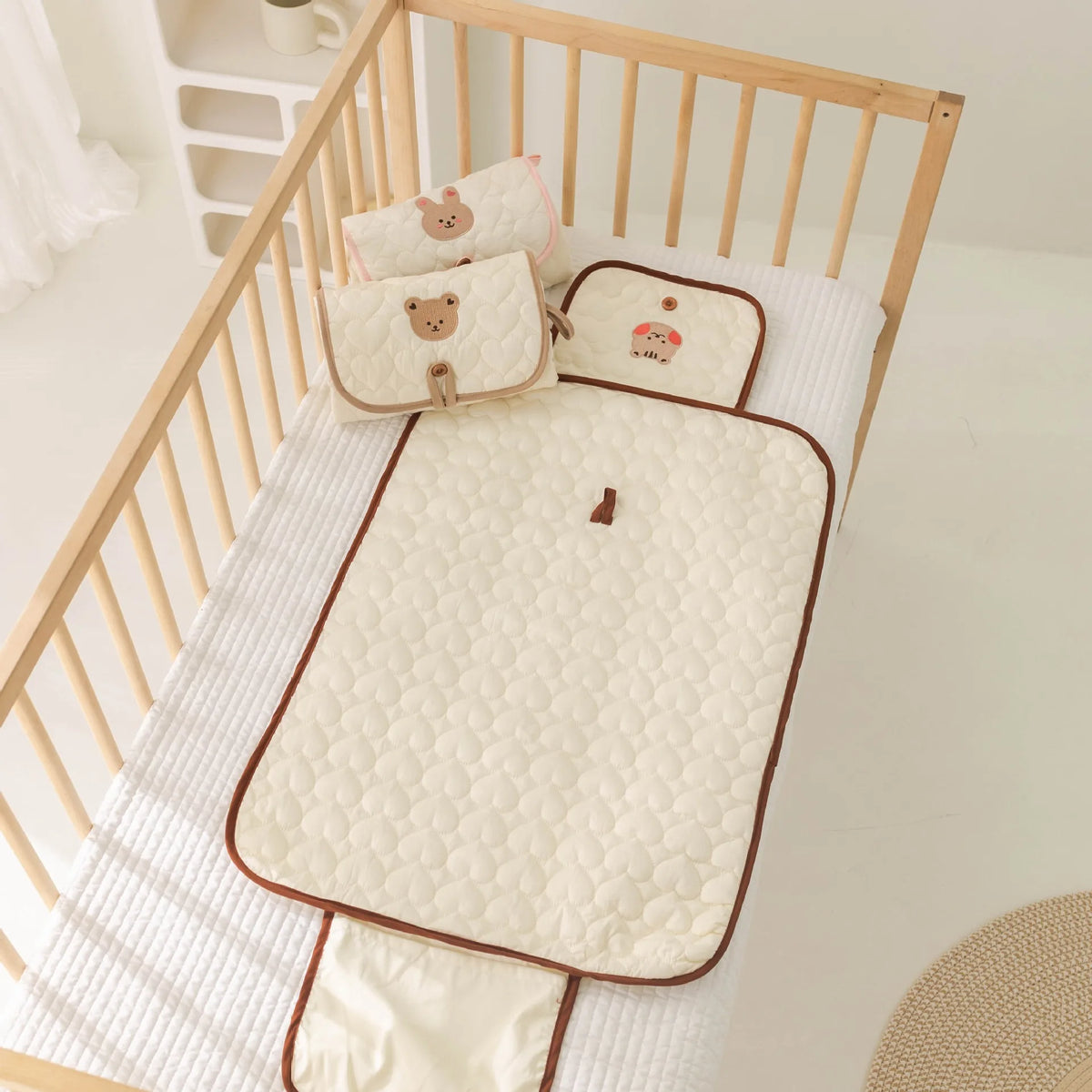 Portable Folding Nappy Changing Clutch with Built-in Head Cushion - AmaraKin Nursery & Family Essentials (Photo 4)