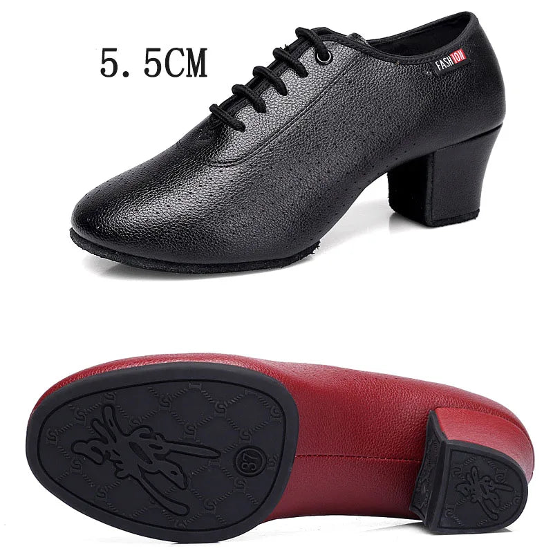 Women's Latin & Ballroom Dance Shoes 5.5cm Heel – Lace-Up, Indoor & Outdoor Sole, 6 Colours
