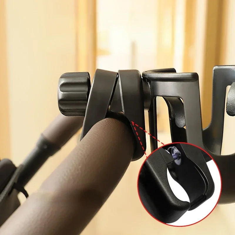 2-in-1 Stroller Handlebar Cup Holder & 360° Phone Mount Clamp - AmaraKin Nursery & Family Essentials (Photo 5)