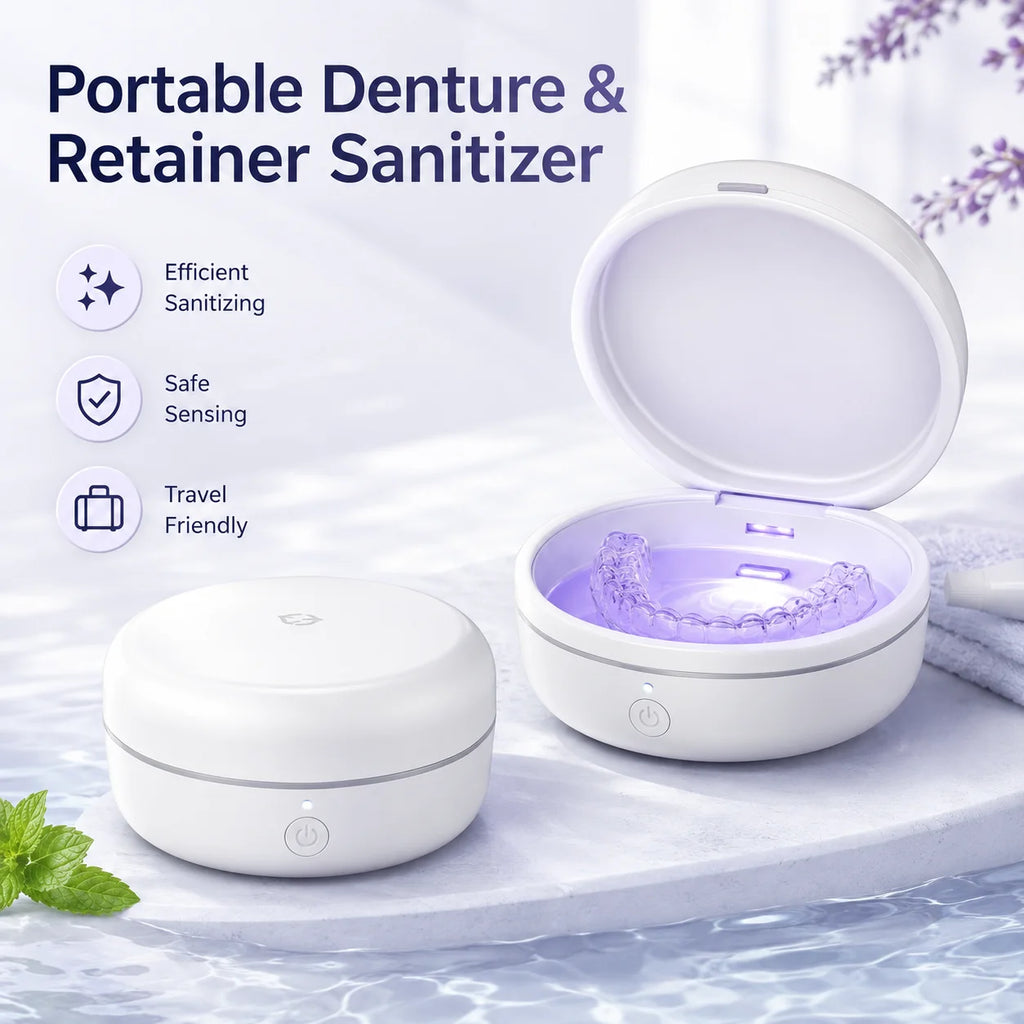 Portable UV-C LED Pacifier & Teether Quick-Steriliser Case - Hero Product View