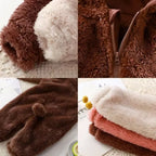Baby Fleece Romper Hooded Zipper, Winter Jumpsuit 0-36 Months