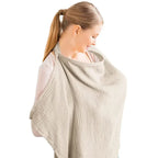 Nursing Cover Breathable Cotton Muslin, Breastfeeding Privacy Apron