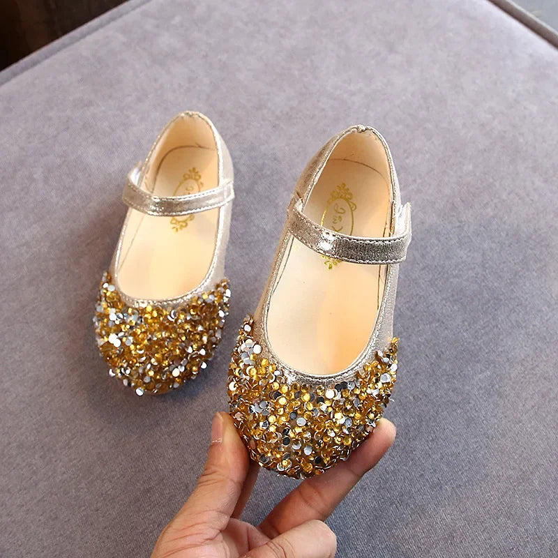 Girls Glitter Princess Shoes, Toddler Dance and Party Sandals