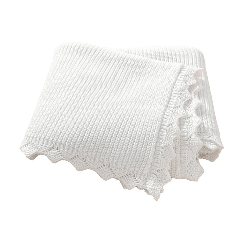 Baby Stroller Blanket Cotton Knitted, 90x70cm Swaddle Wrap