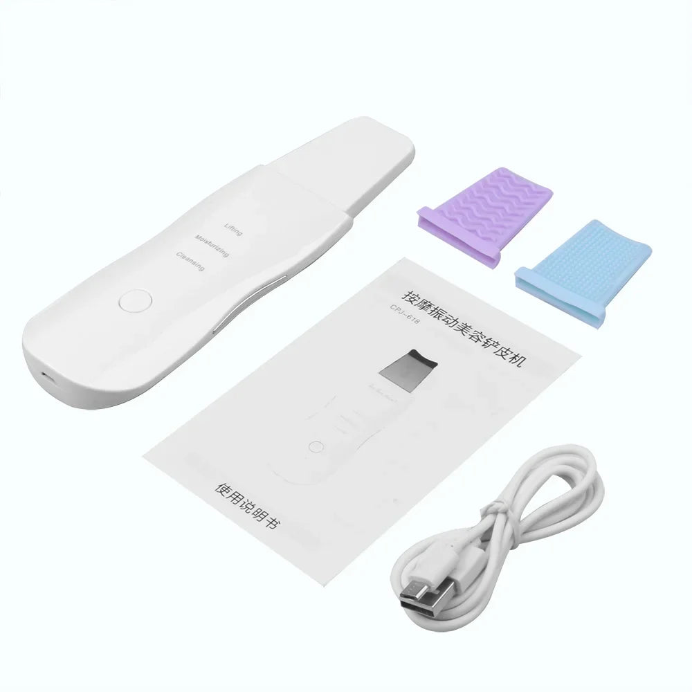 Ultrasonic Facial Skin Scrubber & Deep Pore Cleanser Spatula - AmaraKin Nursery & Family Essentials (Photo 10)