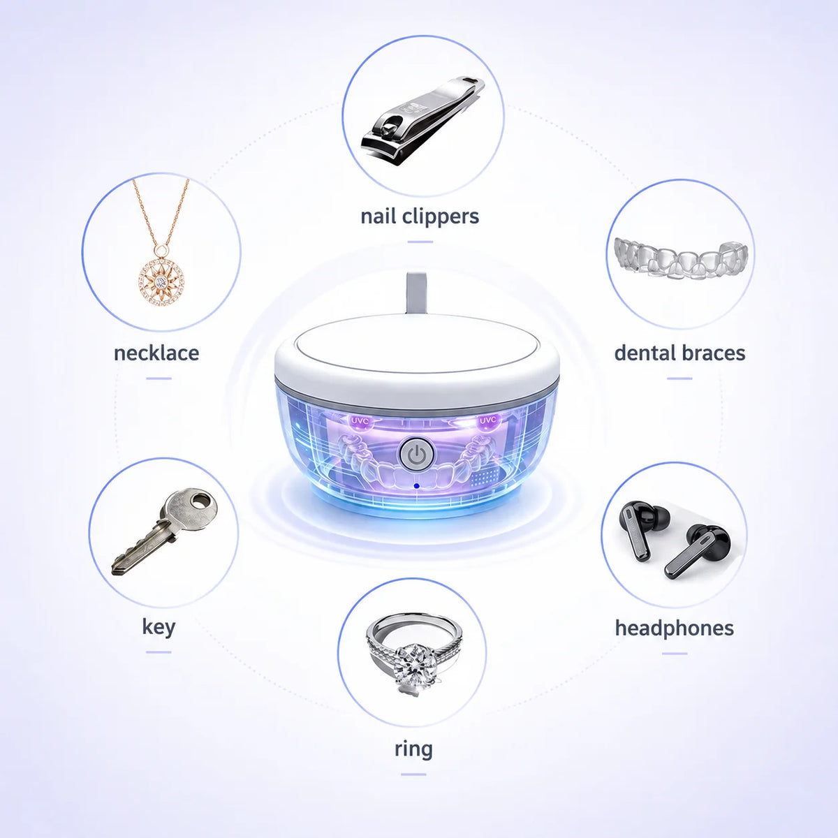 Portable UV-C LED Pacifier & Teether Quick-Steriliser Case - Detail View 6