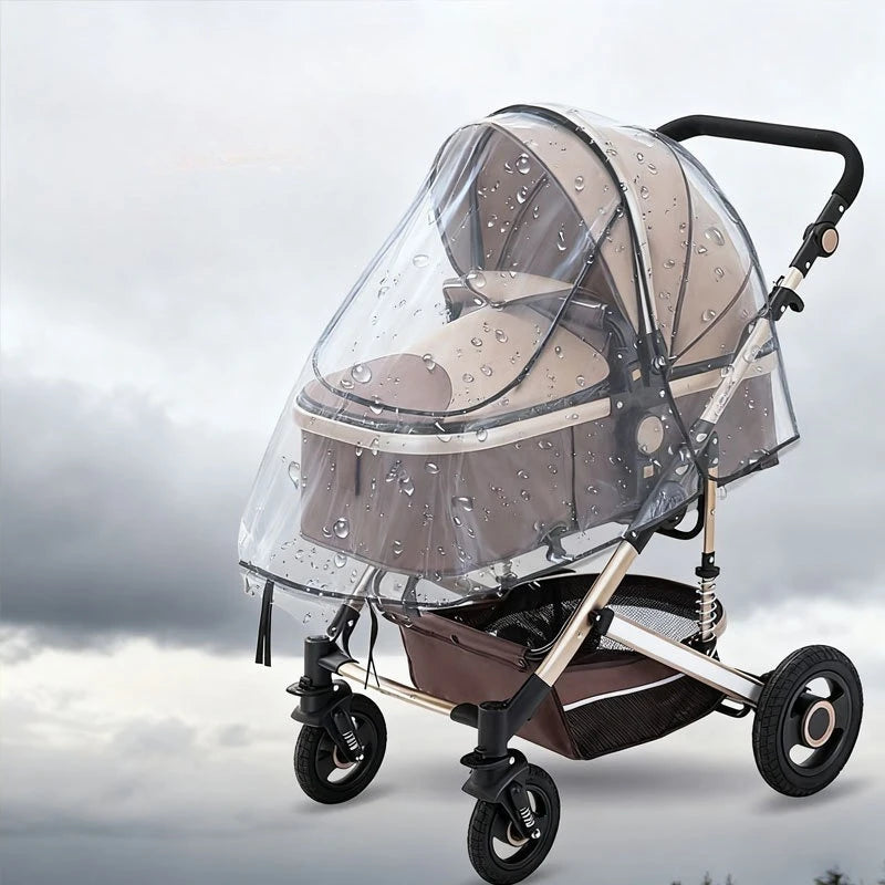 Universal Pushchair Rain Cover with Magnetic Vision Window - AmaraKin Nursery & Family Essentials (Photo 1)