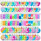 Mini Pop Fidget Keychain Toys, 20-Pack Sensory Toys for Kids