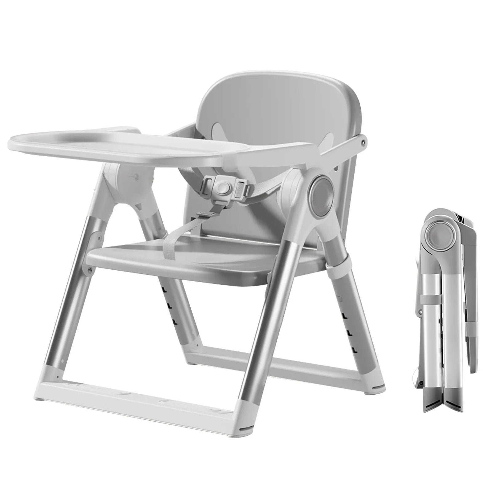 Baby Booster Seat High Chair, Folding Portable Feeding Chair 6 Months-3 Years