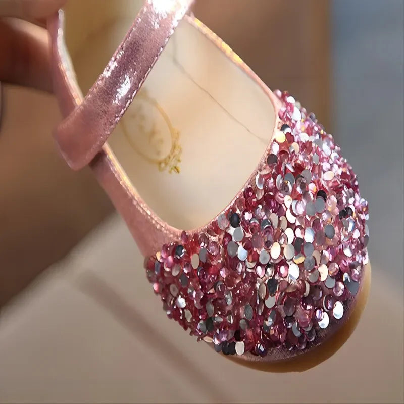 Girls Glitter Princess Shoes, Toddler Dance and Party Sandals