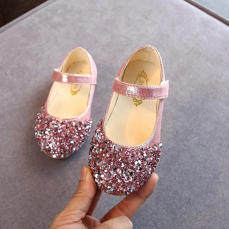 Girls Glitter Princess Shoes, Toddler Dance and Party Sandals