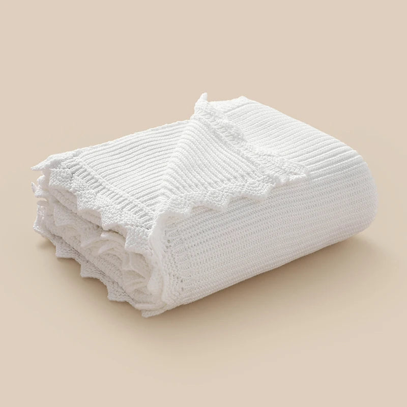 Baby Stroller Blanket Cotton Knitted, 90x70cm Swaddle Wrap