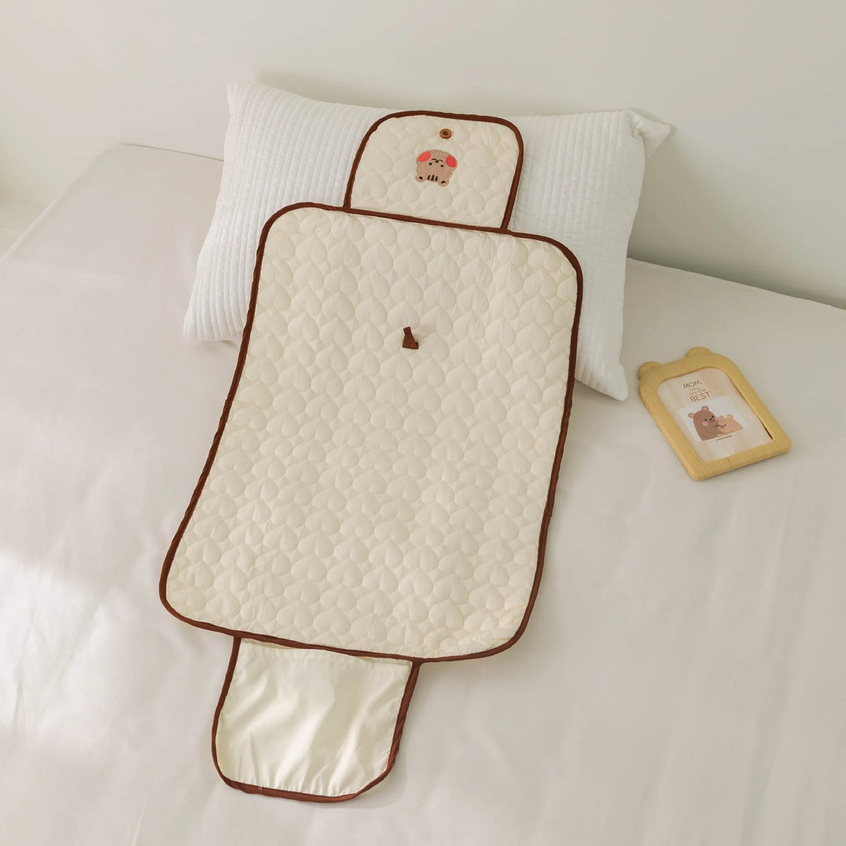 Portable Folding Nappy Changing Clutch with Built-in Head Cushion - AmaraKin Nursery & Family Essentials (Photo 7)
