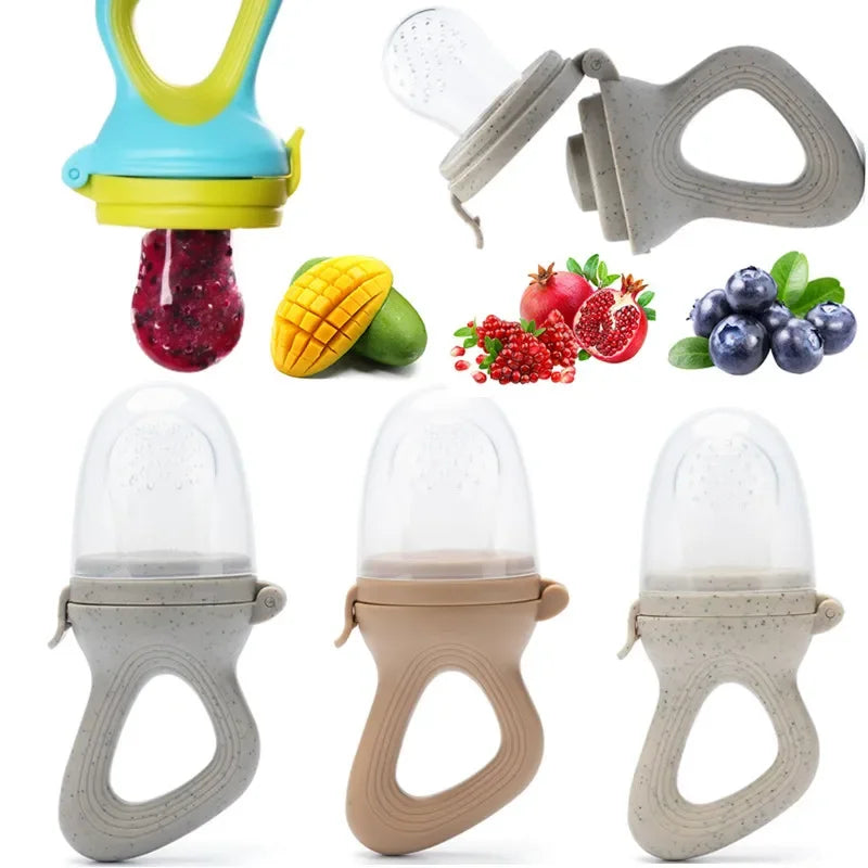 Silicone Infant Teething Fruit Feeder with Rotary Push Mechanism - AmaraKin Nursery & Family Essentials (Photo 2)