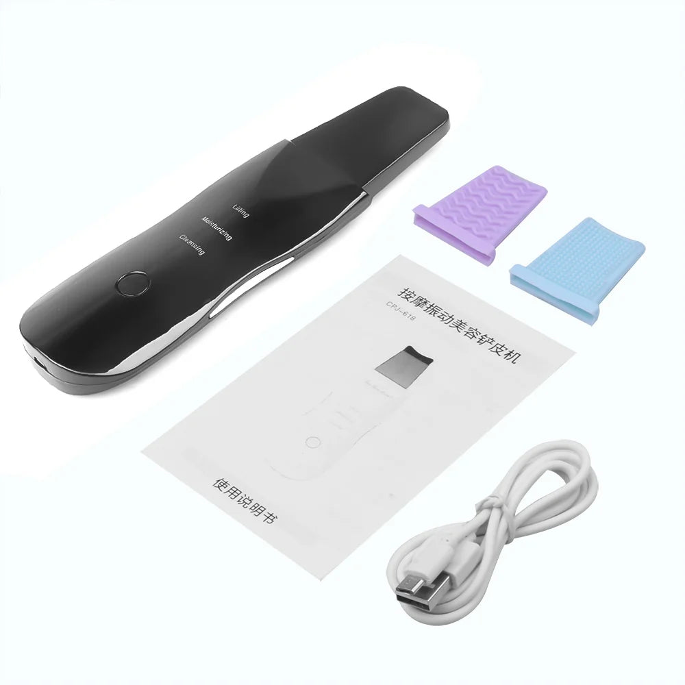 Ultrasonic Facial Skin Scrubber & Deep Pore Cleanser Spatula - AmaraKin Nursery & Family Essentials (Photo 8)