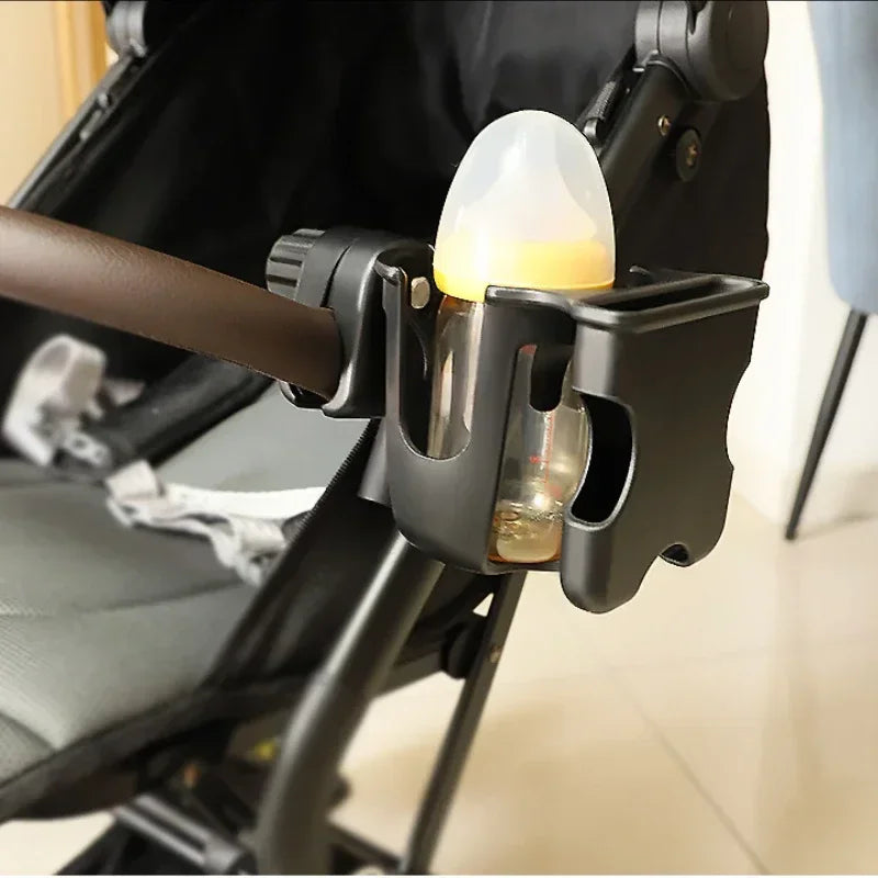 2-in-1 Stroller Handlebar Cup Holder & 360° Phone Mount Clamp - AmaraKin Nursery & Family Essentials (Photo 3)
