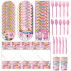Kids Birthday Party Supplies Set, Character Tableware and Decor