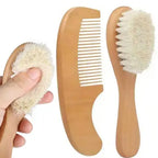 Bamboo Baby Hair Brush with Scalp Massage Bristles - image 2