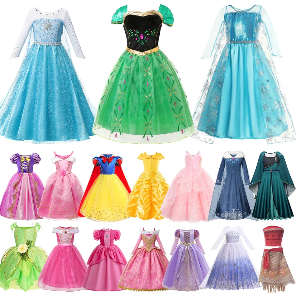 Girls Princess Costume Dress, Kids Character Fancy Dress