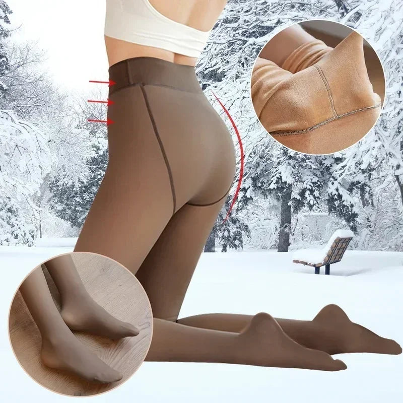 Women's Fleece Lined Thermal Tights, High Waist Winter Leggings